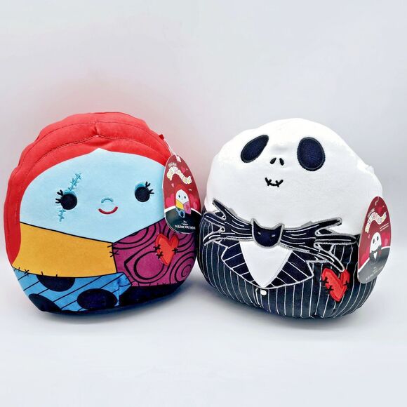 Squishmallows Nightmare Before Christmas Plush Set Jack & Sally 8 inch New W Tag - Picture 12 of 12